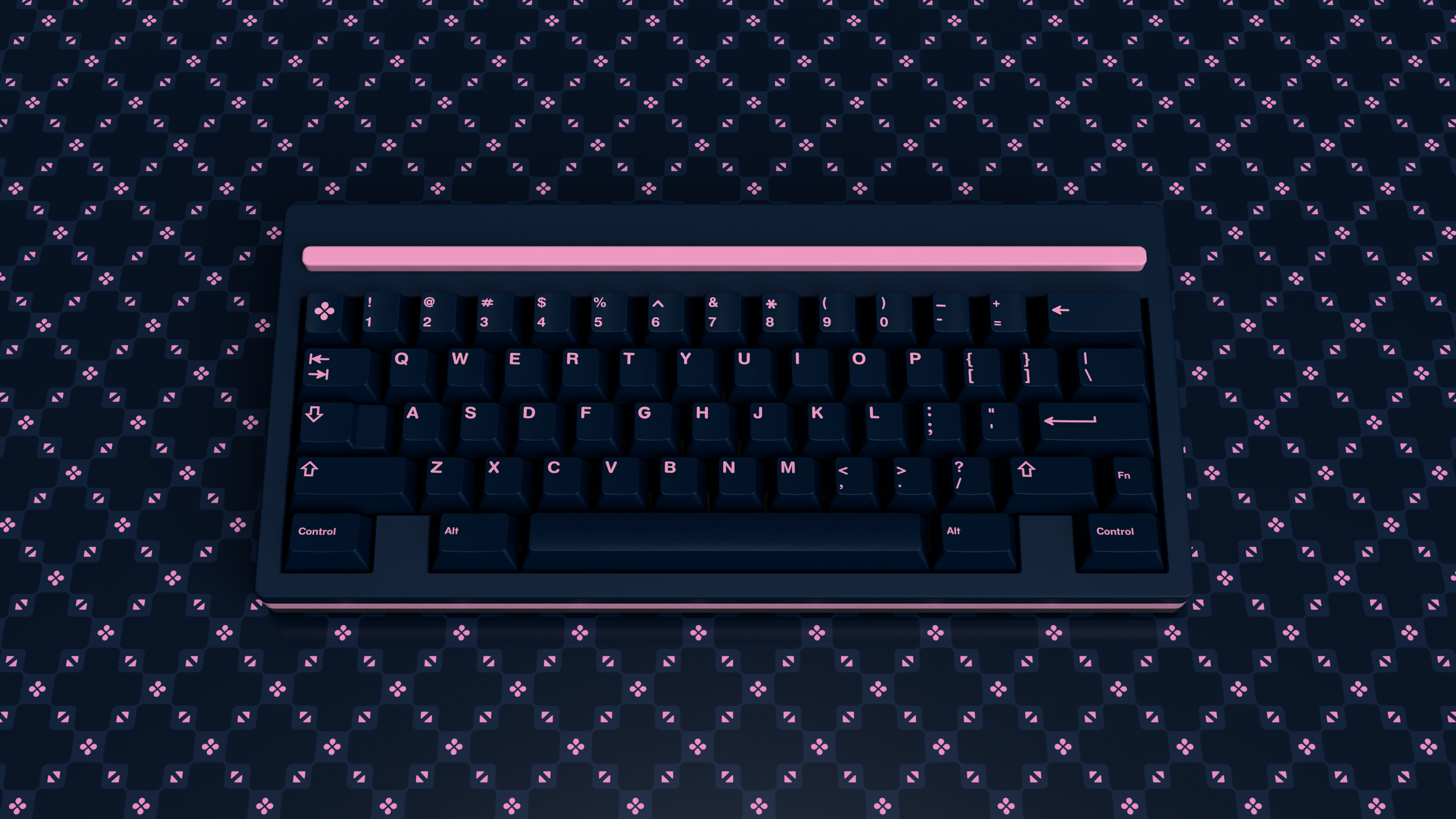 GMK CYL Pink on Navy