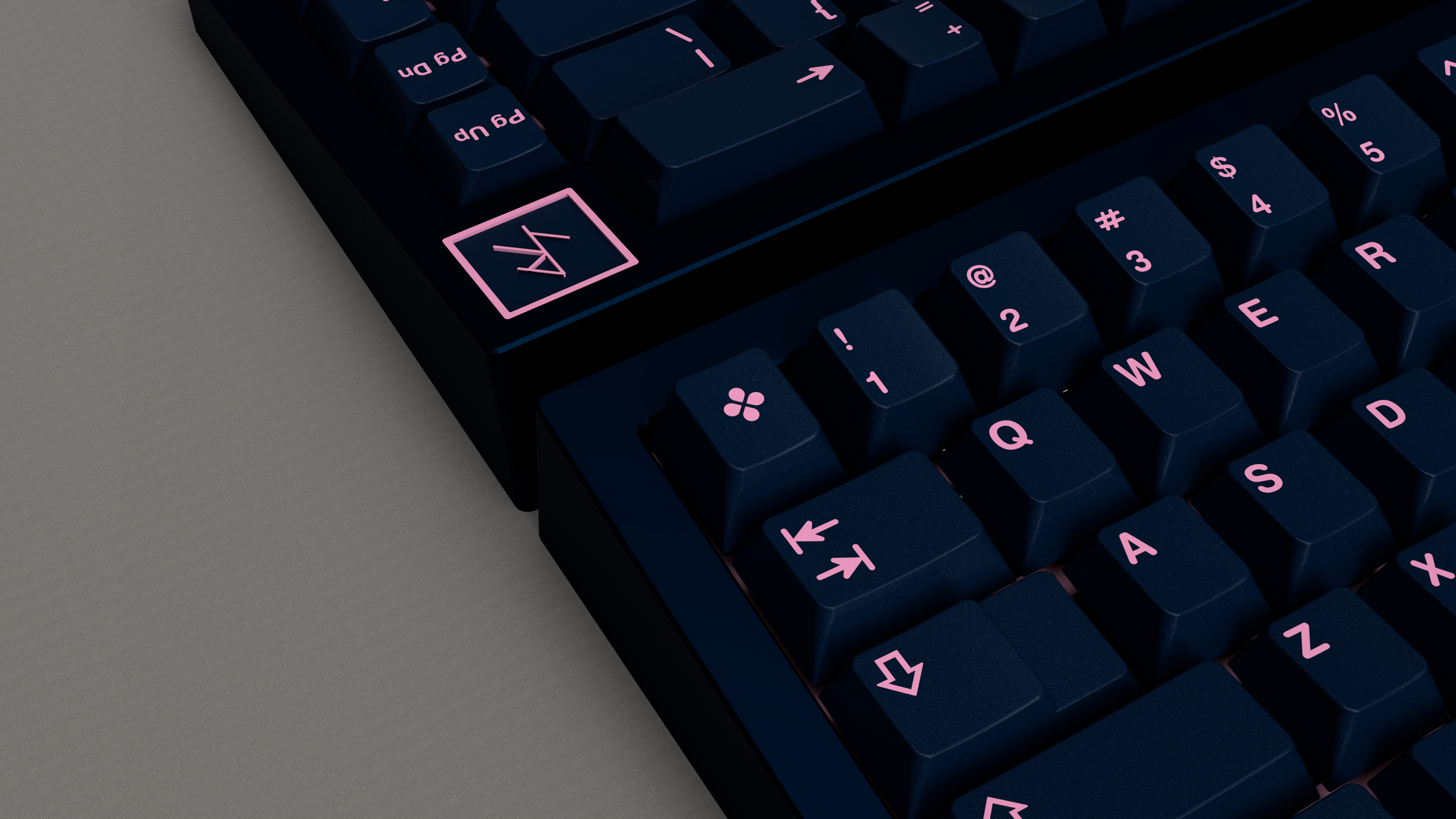 GMK CYL Pink on Navy